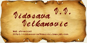 Vidosava Velkanović vizit kartica